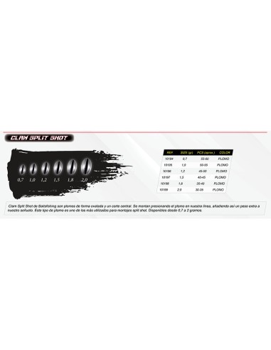 BBS PLOMO SPLIT SHOT OVALADO 0.7 GR...