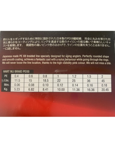 TRENZADO HART MJ 0.16 MM PE 1.5 150 M...