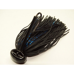 JIG BASS PATROL BLK/BLUE SCALE BPJ3807 3/8 OZ 3/0 2