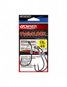 ANZUELO OWNER 5132W TWISTLOCK 1/16OZ Nº3/0