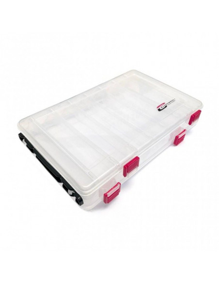 Caja para señuelos horizontal doble cara HART DF-3 8 compartimentos