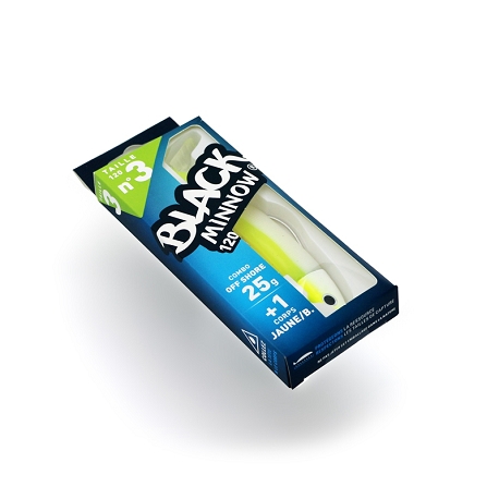 BLACK MINNOW 120 Nº 3 COMBO OFF SHORE JAUNE FLUO BM193