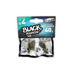 BLACK MINNOW 140 Nº 4 OFFSHORE JIGHEAD 40 GR KAKI BM030 2