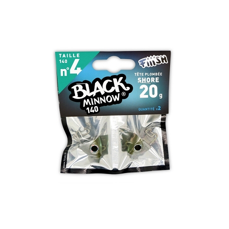 BLACK MINNOW 140 Nº 4 SHORE JIGHEAD 20 GR KAKI BM153