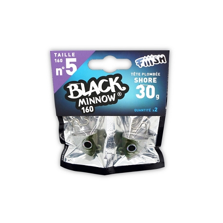 BLACK MINNOW 160 Nº 5 SHORE JIGHEAD 30 GR KAKI BM019
