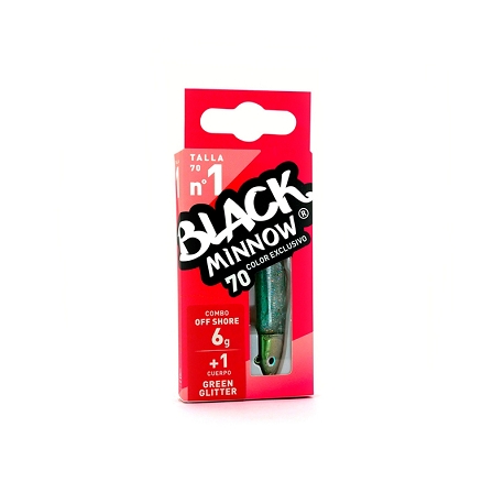 BLACK MINNOW 70 COMBO OFF SHORE GREEN GLITTER BM883