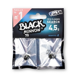 BLACK MINNOW 70 Nº 1 SHORE JIGHEAD 4,5 GR KAKI BM766 2