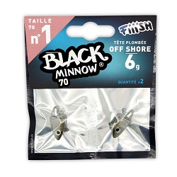 BLACK MINNOW 70 Nº 1 SHORE JIGHEAD 6 GR KAKI BM144 2