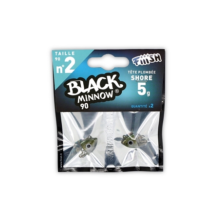 BLACK MINNOW 90 Nº 2 SHORE JIGHEAD 5 GR KAKI BM018