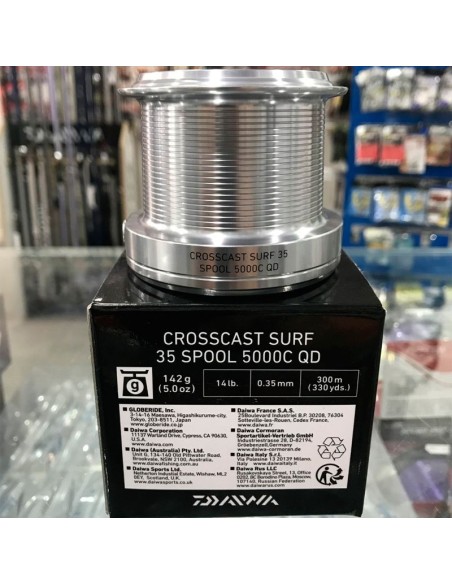 BOBINA DAIWA CROSSCAST SURF 35 SPOOL 5000C QD  REF N10212E