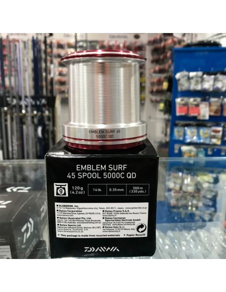 BOBINA DAIWA EMBLEM SURF TYPE R 45 0.35/300 REF 5000CQD