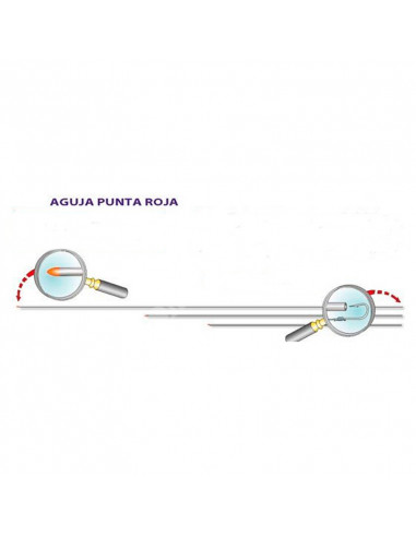 AGUJA SENA PUNTA DE TEFLON NARANJA...